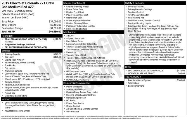 2019 Chevrolet Colorado 4WD Z71