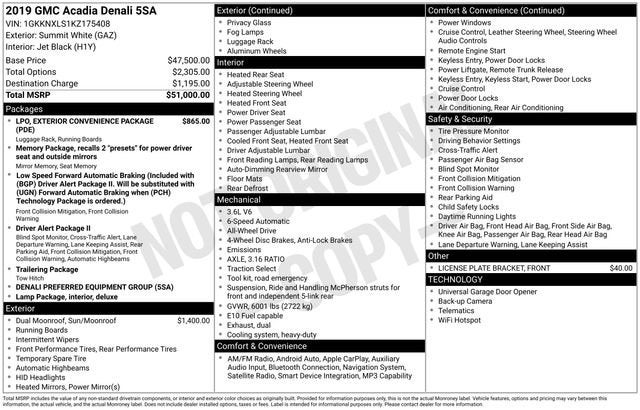 2019 GMC Acadia Denali