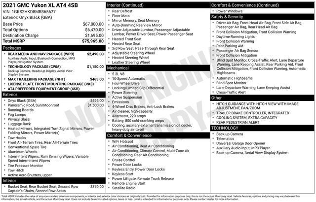 2021 GMC Yukon XL AT4