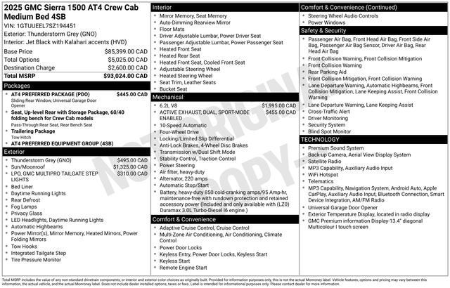 2025 GMC Sierra 1500 AT4