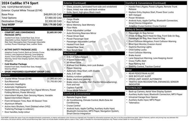 2024 Cadillac XT4 Sport