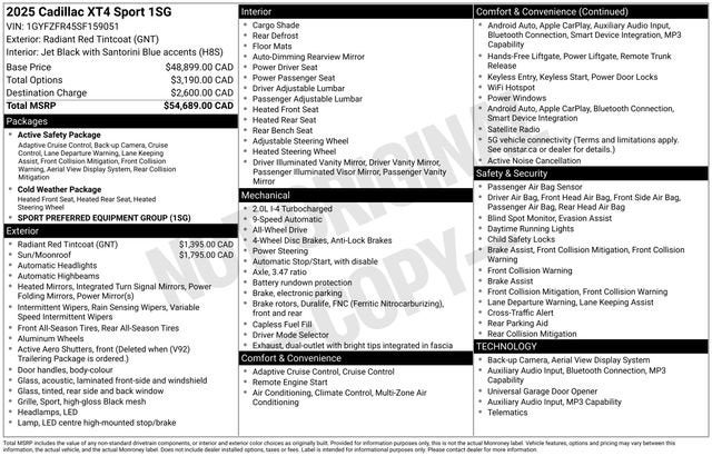 2025 Cadillac XT4 Sport