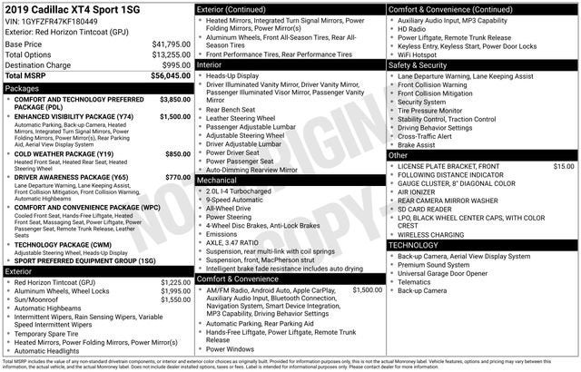 2019 Cadillac XT4 AWD Sport