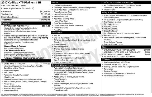 2017 Cadillac XT5 Platinum AWD