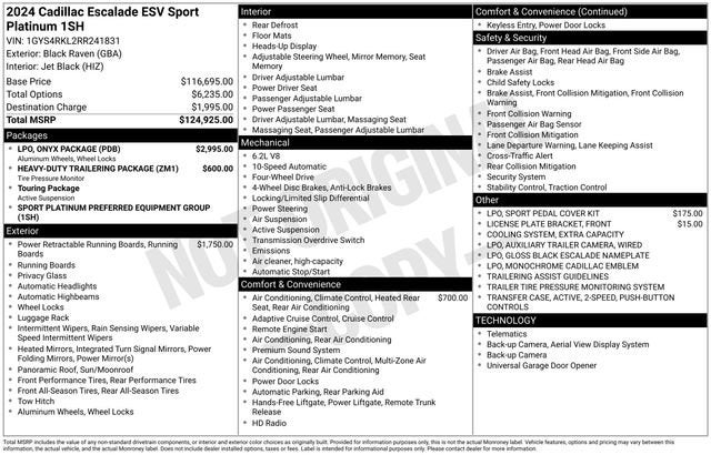 2024 Cadillac Escalade ESV Sport Platinum