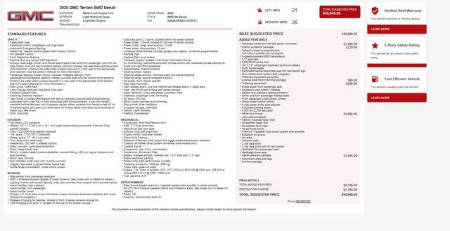 2020 GMC Terrain Denali