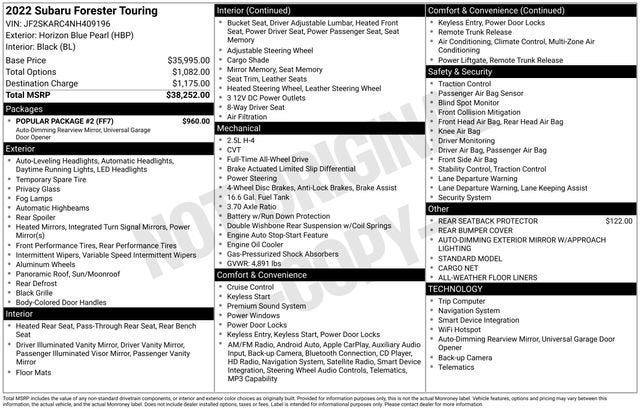 2022 Subaru Forester Touring