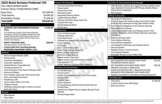 2022 Buick Envision Preferred