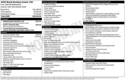 2022 Buick Envision Avenir