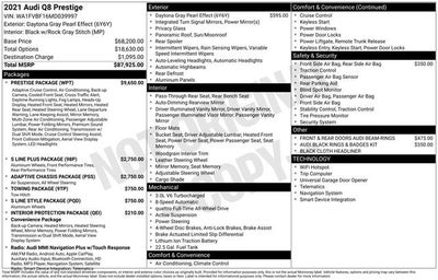 2021 Audi Q8 Prestige