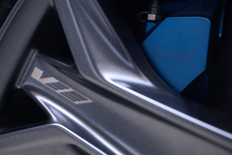 Close-up of the 2026 OPTIQ-V Brembo Performance Front Brakes | Palmen Cadillac in Kenosha WI